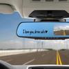 Drive Safe I Love You Adhesive Mirror Decal for Car Rearview Affectionate Reminder Auto Stying Interior Sticker Decoration