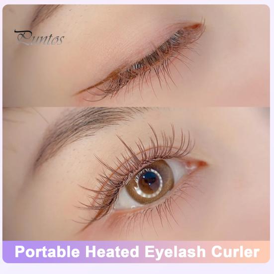 Electric Heated Eyelash Curler Anti-Burn Heated Lash Curler Fast Heating Eyelash Tool Rechargeable Lash Clipper for All Eye Shapes