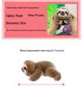 Adorable Three-Pose Animal Figurines: Plush Panda, Raccoon Doll, Desktop Companion