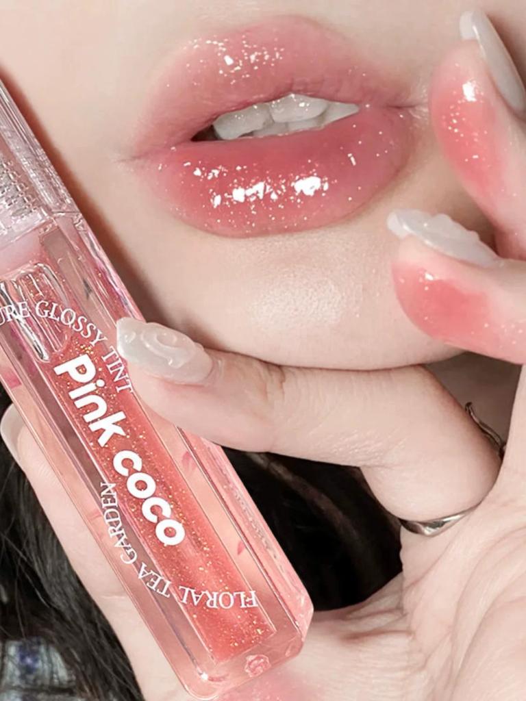 Pure Desire Style ~ Light Face Lip Gloss Mirror Water Light Jelly Lip Gloss Thin and Glittering Pearl Toot Lip Lacquer Lipstick Transparent Lip Gloss