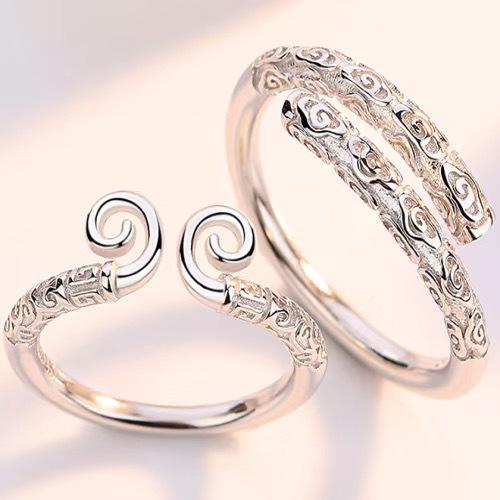 Золотое кольцо-хуп для мужчин и женщин, кольцо для пары «Большой разговор: Путешествие на Запад», плотное кольцо-хуп, высшее кольцо для пары