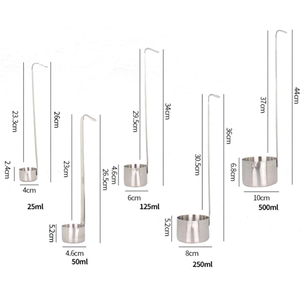 Long Handle Sauce Stainless Steel With Hook Bar Tool Beer Pouring Ladle Measuring Spoon Wine Dipper