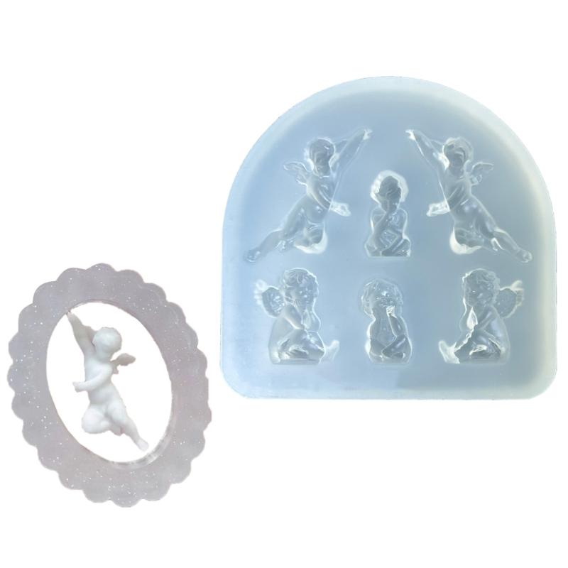 Многофункциональная силиконовая форма, силиконовые формы для рукоделия, форма ангела, формы для украшения ногтей, подходящие для изготовления поделок