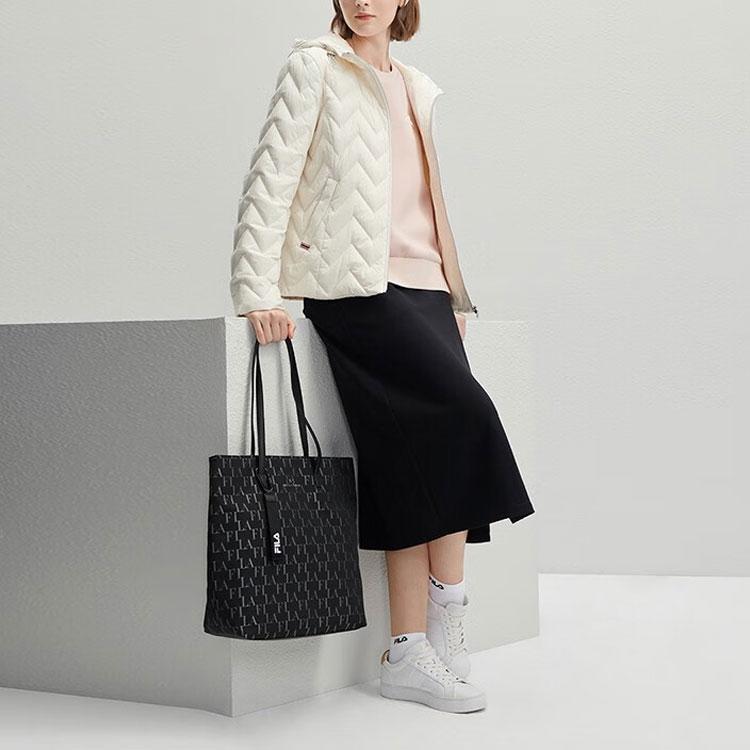 Fila Однотонная пуховая куртка с капюшоном на молнии Женская верхняя одежда Молочно-белый F11W341902F-IV