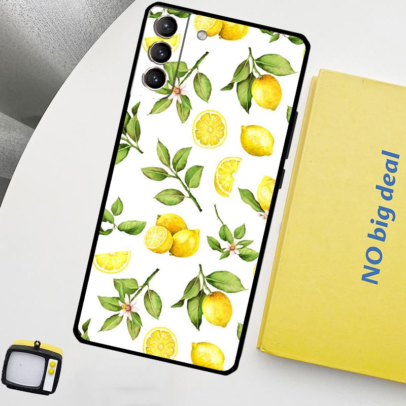 Чехол для телефона с фруктами лимона для Samsung Galaxy S25 Ultra S21 S22 S23 S24 Ultra S9 S10 S20 Plus S25 FE