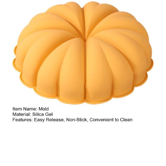 Форма для торта с тыквой на Хэллоуин, легко снимается с антипригарным покрытием, удобна в очистке, пищевая кухонная силиконовая форма для торта