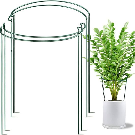 2 шт., опора для растений, полукруглая опора для растений, кольцо для поддержки растений, пион, помидор, гортензия, клетка для растений, высокая в горшке