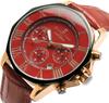 Часы Красный хронограф 10 АТМ Водонепроницаемый деловой формальный кожаный ремень [Salvatore Mara] Мужские