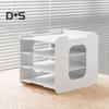 File Storage Rack Desktop Organizer Large Capacity Multi-Layer Partition Design Easy Assembly File Holder