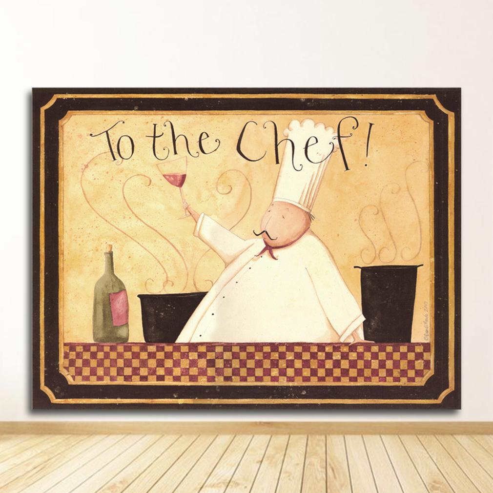 Кофейня холст украшение дома без рамки мультфильм аниме ресторан живопись пекарня повар плакат кухня настенная живопись печать картина