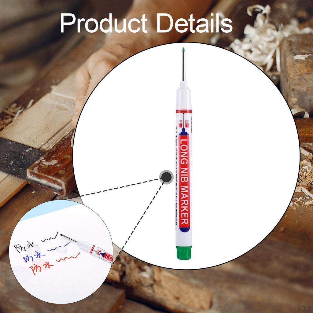 Маркер для глубоких отверстий Плотницкий разметочный инструмент Строительство Ручка с длинным наконечником для деревообработки Архитектор