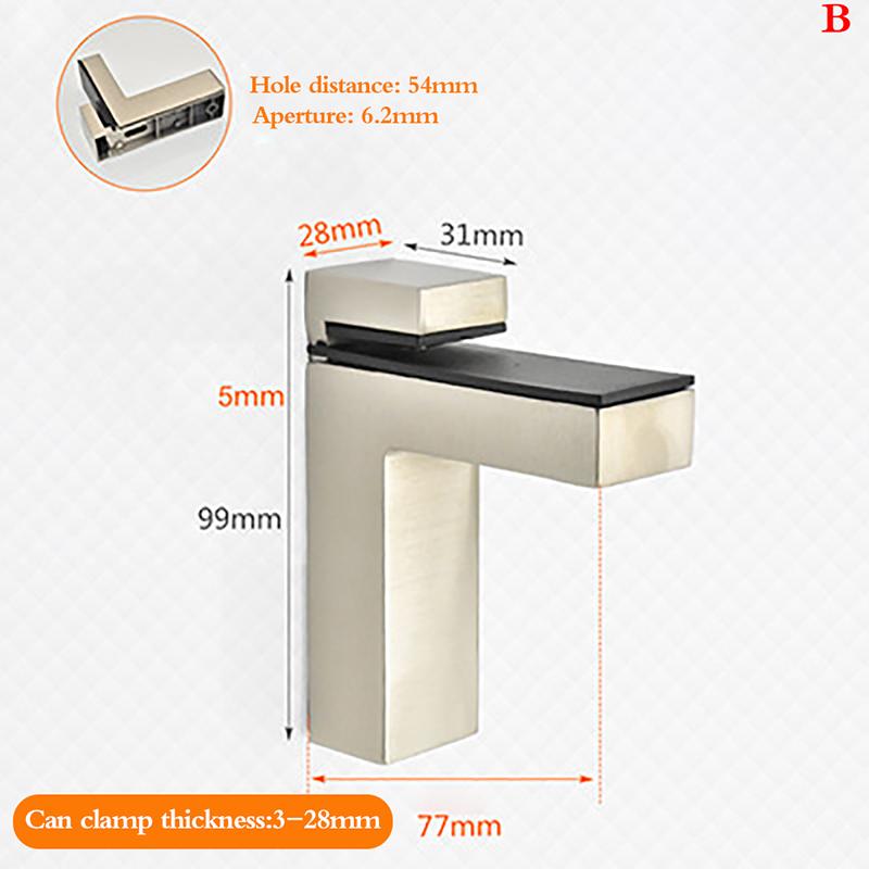 Регулируемый стеклянный держатель полки из сплава Стеклянные зажимы Держатель кронштейна для полки