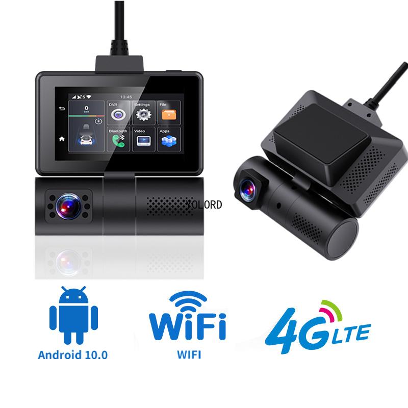 3'' 4G Lite Network 1080P Автомобильный видеорегистратор заднего вида Android 10.0 GPS Bluetooth WiFi Видеокамера Регистратор Удаленный монитор DVR