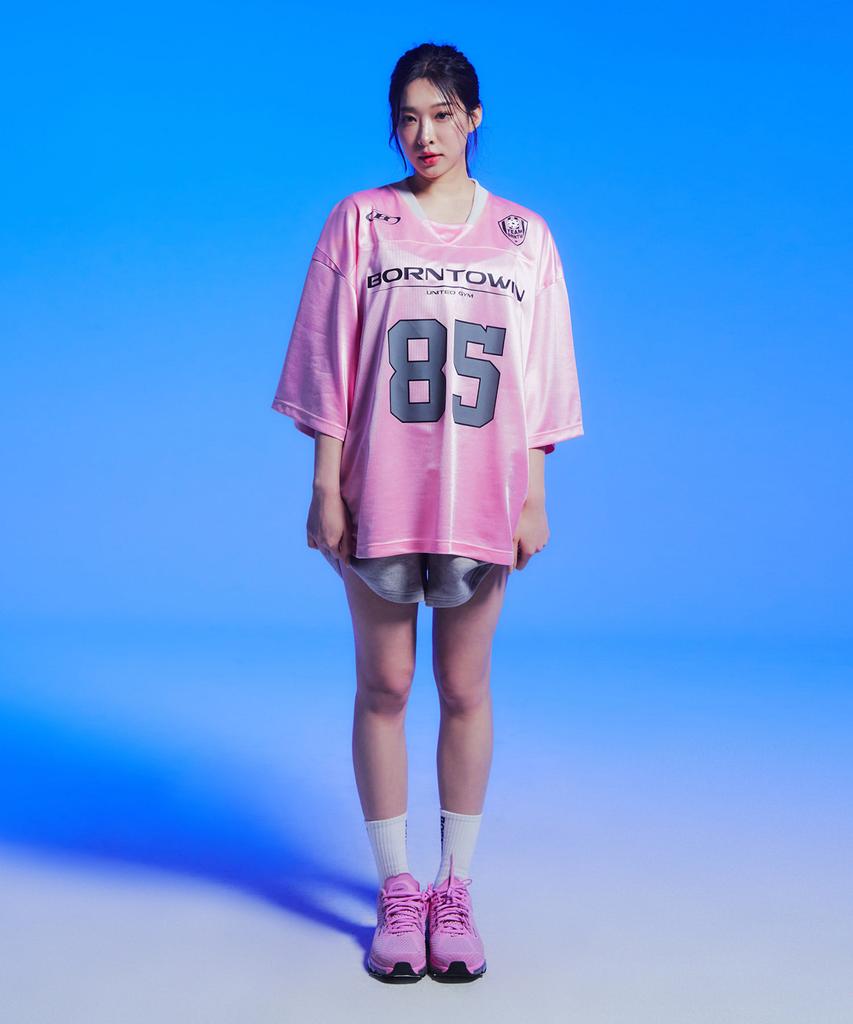 BORN TO WIN 85 Rugby Jersey T-Shirts [Pink]
