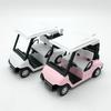 1:20 Scale Miniature Metal Golf Cart Replicas Model with Clubs Cake Toppers Decorative Ornament For Home Office Display