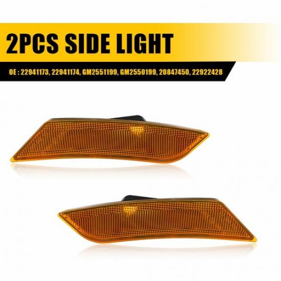 Front Amber Side Marker Housings Light For 2013 2014 Cadillac 2017-2024 ATS XT5