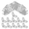 12pcs Clear Acrylic L Shape Corner Brackets For Display Boxes Reinforcement Connectors Corner Brackets Edge Clips Fasteners