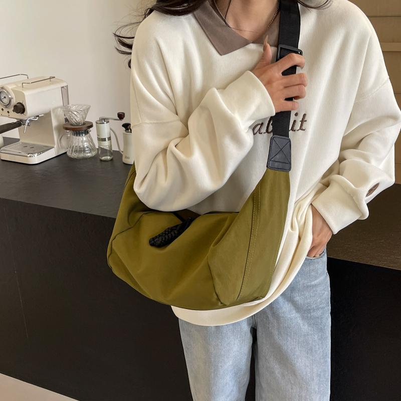 Сплошная цветная сумка большой емкости, женская сумка для пельменей, портативная дорожная сумка через плечо