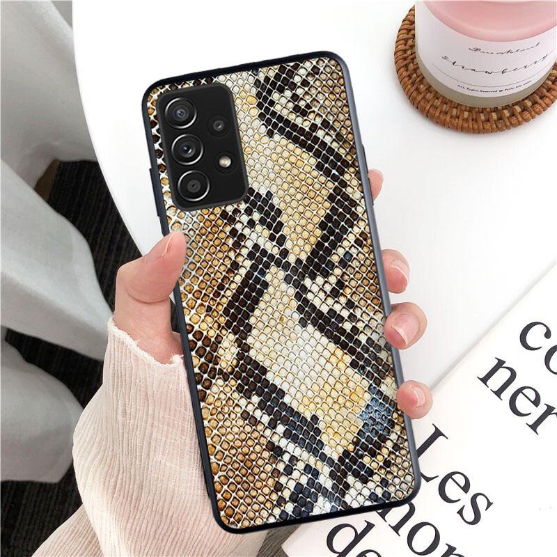 Чехол для телефона из змеиной кожи для Samsung Galaxy A13 A22 A12 A32 A71 A11 A21S A33 A52 A72 A51 A50 A70 A31 M31