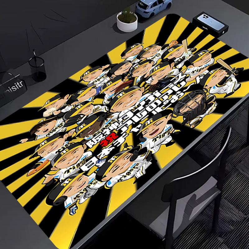 Коврик для мыши Hanshin Tigers - Нескользящая резиновая основа, Гладкая поверхность для работы, игр, офиса и дома, Настольный коврик для мыши