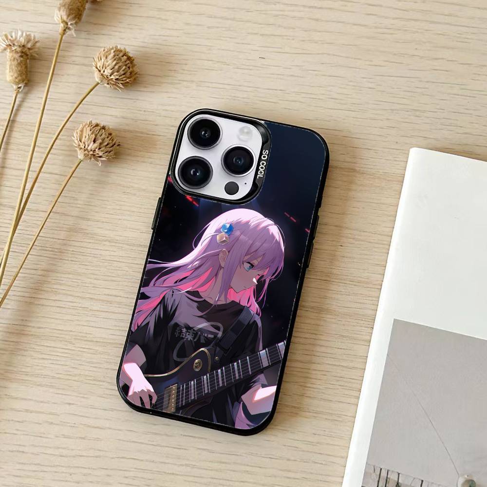 Bocchi the Rock Phone Case For iPhone 17,16,15,14,13,12,11,Pro Max,Plus Candy Silver Cover