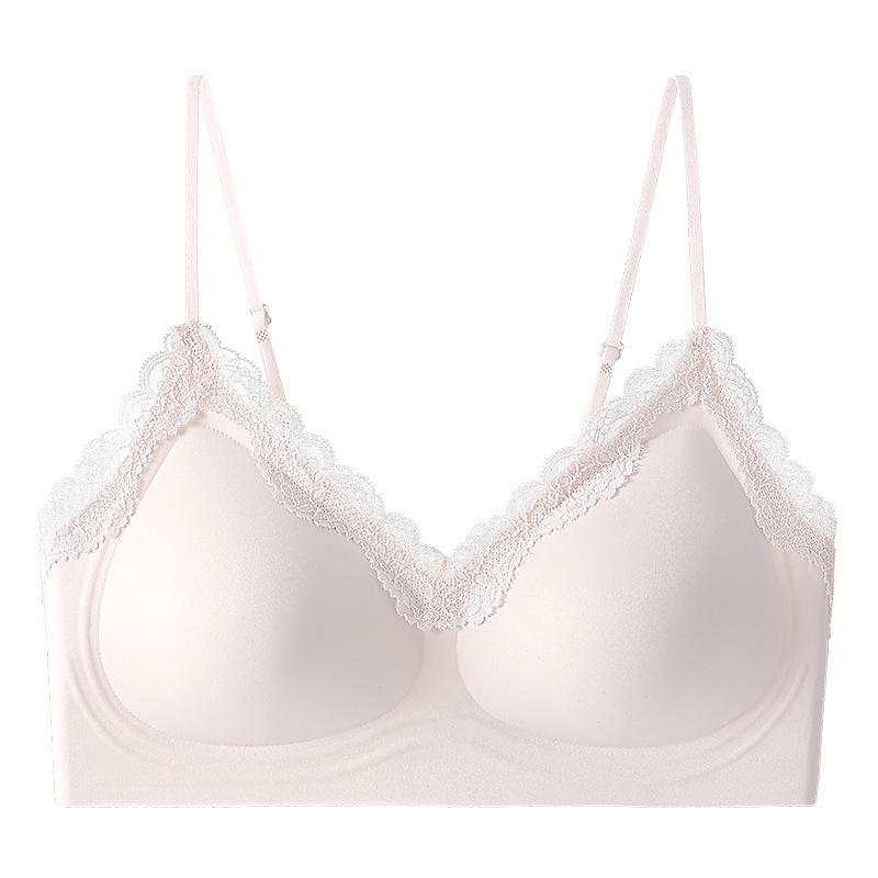 Original Seamless Lace Underwear for Women: Comfortable, Anti-Sagging, Small Chest Support with a Beautiful Vest-Style Back.