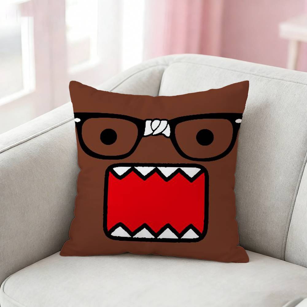 Cool Cute Domo-Kun Kawaii Pillow Case Pattern Printed Pillowcase For Living Room Sofa Cushion Cover