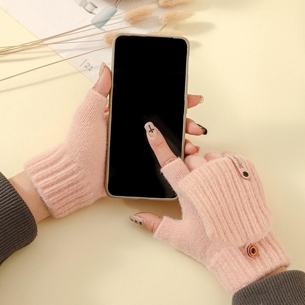Half-Finger Winter Gloves Anti-Cold Fingerless Gloves Bicycle Riding Gloves Writing And Typing