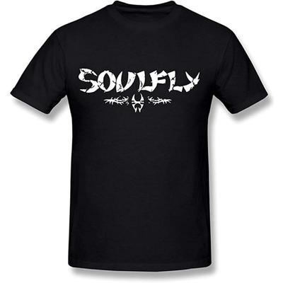 NOTEE Мужская футболка с логотипом группы Soulfly Черная