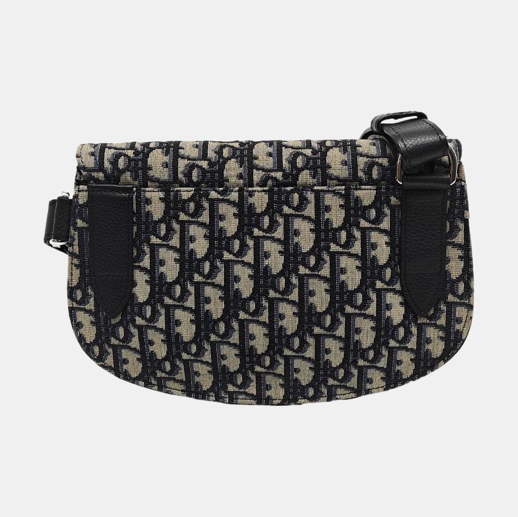 [Pre-Owned] Saddle Monogram Embroidered Leather Saddle Bag - Very Good #CE4WGB