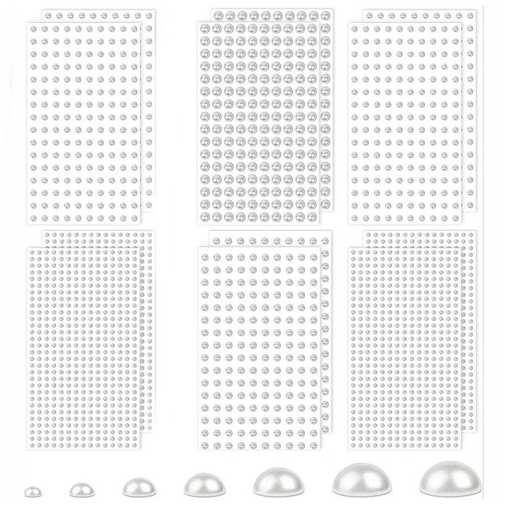 Смешайте 3 мм/4 мм/5 мм/6 мм наклейки с жемчугом жемчуг лица наклейки с жемчугом для волос макияж лица