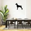 Металлическая мемориальная доска Доберман-пинчер Silhouette de Chien Décoration Murale Élégante, Hanging Wall Art, et Décor Métallique