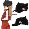Anime EVA Shikinami Asuka Rangure Cat Ear Polar Fleece Hat Peak Cap Baseball Cap