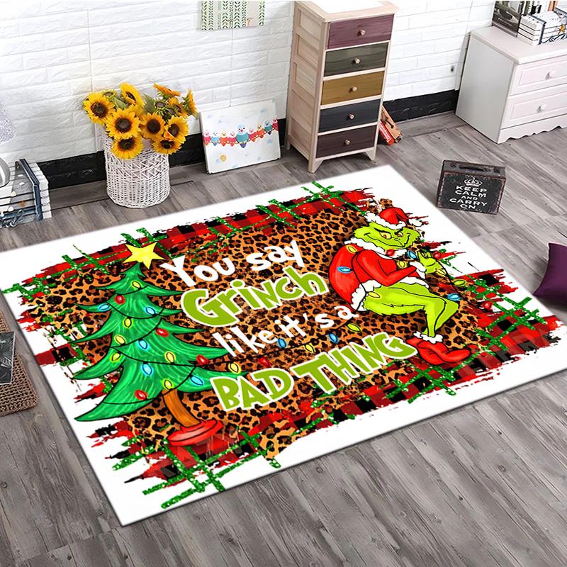 1PC The Grinch Rug - home decoration Carpet For Living Room Bedroom Flooring Computer Chair Area Rug