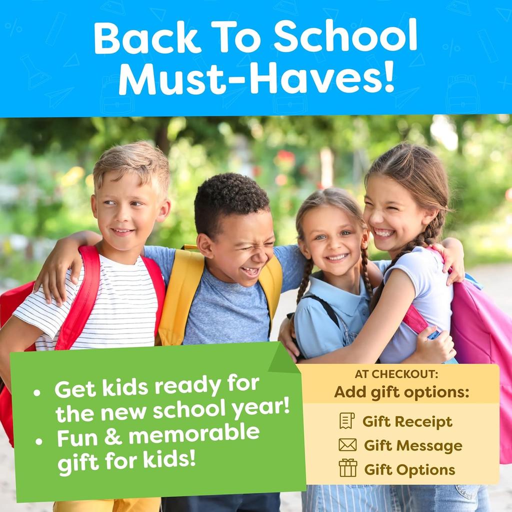 First Day of School Sign Board with Liquid Chalk Markers - 14”x11” Double-Sided & Reble - My First and Last Day - Back to School Supplies Board