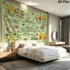 Pokemon Wall Tapestry Aesthetic Wall Hanging Printed Fabric Blanket Decorative Tapestries For Bedroom Living Room Home Decor