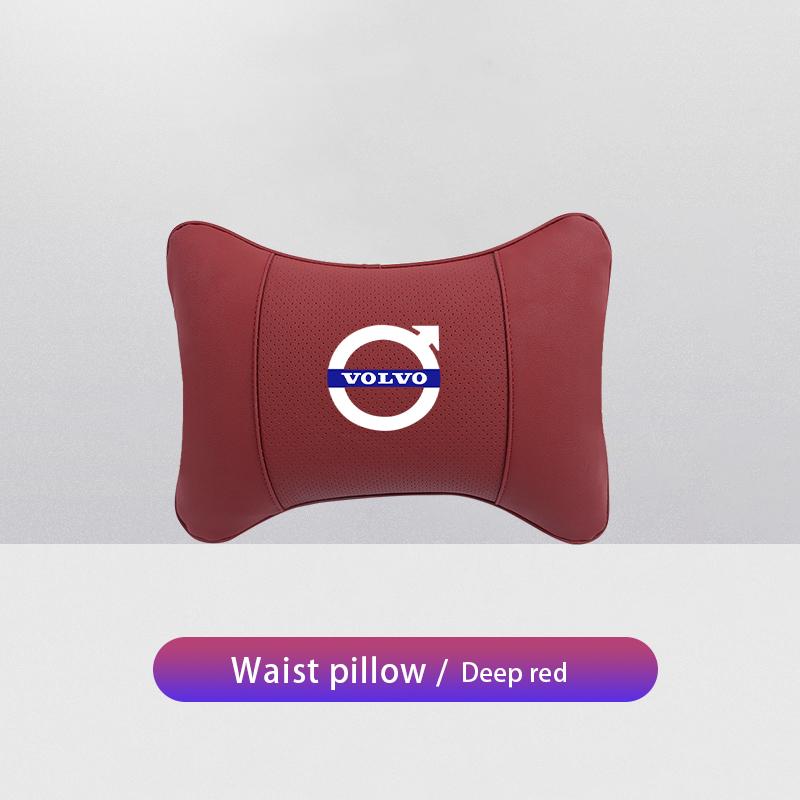 AALC1 Car Headrest Neck Pillow Seat Cushion Lumbar Protective Pad Set For Volvo XC40 XC60 V60 V40 XC90 V50 S60 V70 S90 Olestar AWD S80