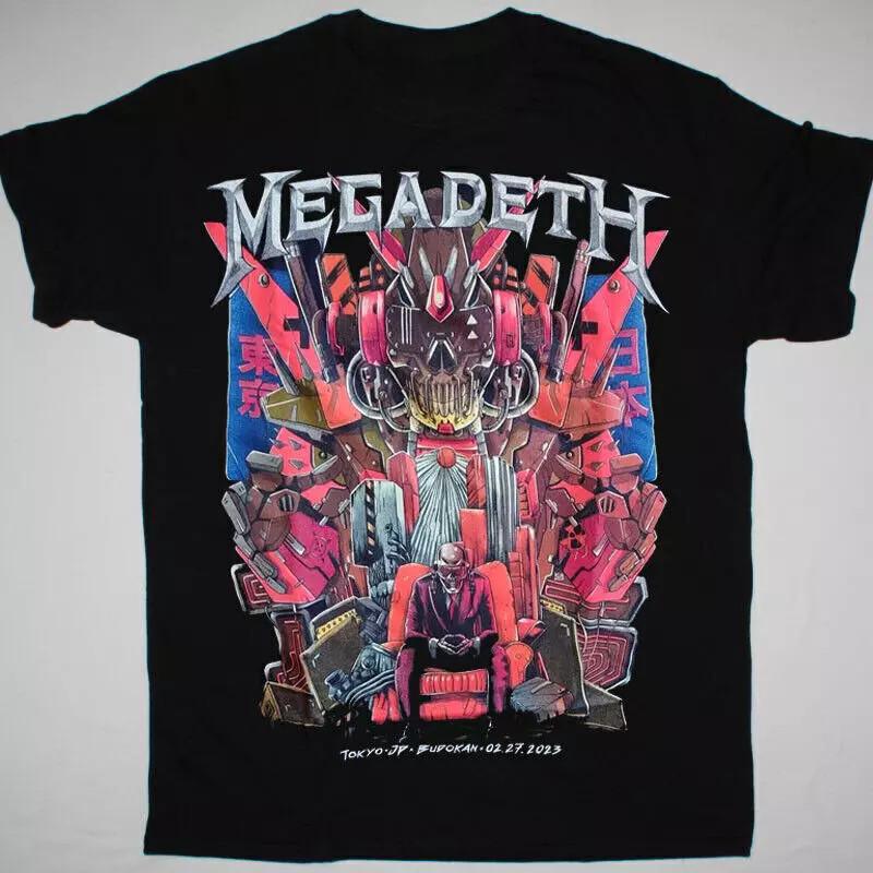 Megadeth Budokan Japan Tour Метал-группа Полноразмерная футболка одна сторона Унисекс футболка