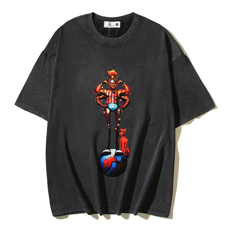 Travis scott wash utopia character print limited edition print short sleeve t-shirt men and women