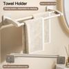 Superior Quality Aluminum Towel Rack Wall Mounted 30CM/40CM Towel Storage Hanger Paste Strong Load-bearing Bathroom Organizer