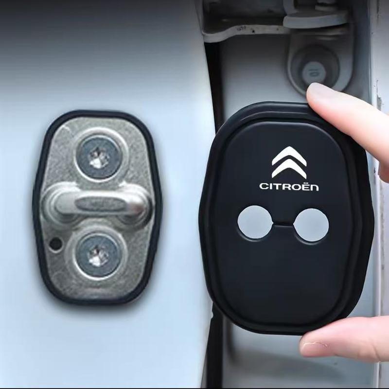 2/4Pcs Car Door Lock Cover Silicone Protection Accessories For Citroen C1 C2 C3 Vts Grand C4 Picasso C4L VTS C-ELYSEE Berlingo