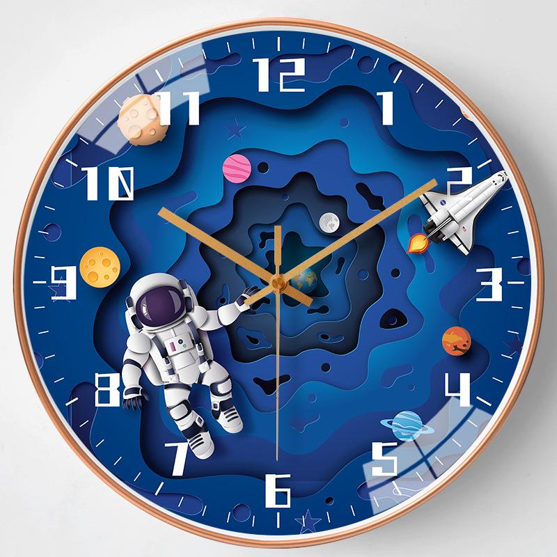 16-Inch 40Cm Creative Cartoon Children'S Bedroom Home Living Room Wall Wall Wall Mute Clock Simple Hanging Table