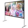 Projector Screen with Stand, 120 inch 16:9 4K 1080 HD Outdoor Movie Screen with Stand, Wrinkle-Free Projection Screen with Bar Feet and Carry Bag, for