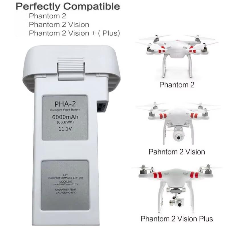 НОВЫЙ сменный аккумулятор для DJI Phantom2 Phantom2 Vision Phantom 2 Vision+ 0 циклов Аккумулятор для дрона DJI 6000 мАч