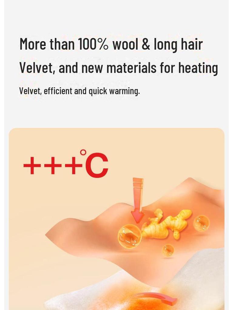 Женские флисовые брюки из суперплотной смеси шерсти и хлопка - теплые, из верблюжьей шерсти, свободного кроя, с накладками на талии и наколенниках, для людей среднего и пожилого возраста, для зимнего использования.