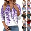 Women Casual Long Sleeve Basic Quarter Zipper Print Pullover Sweatshirts Casual Top Fall Clothes