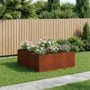 Garden Planter Rust Look 100 x 100 x 20 cm Weathering Steel