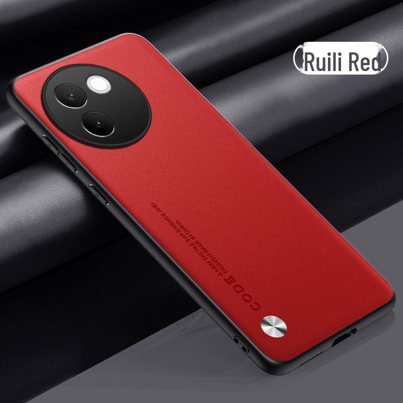 Защитный чехол Vivo V30e из кожи и углеродного волокна с кевларом — универсальный чехол для V23, V30Pro, V25