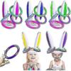 Easter Bunny Ring Toss Game Set with 3 Inflatable Rabbit Ears for Outdoor Family Fun