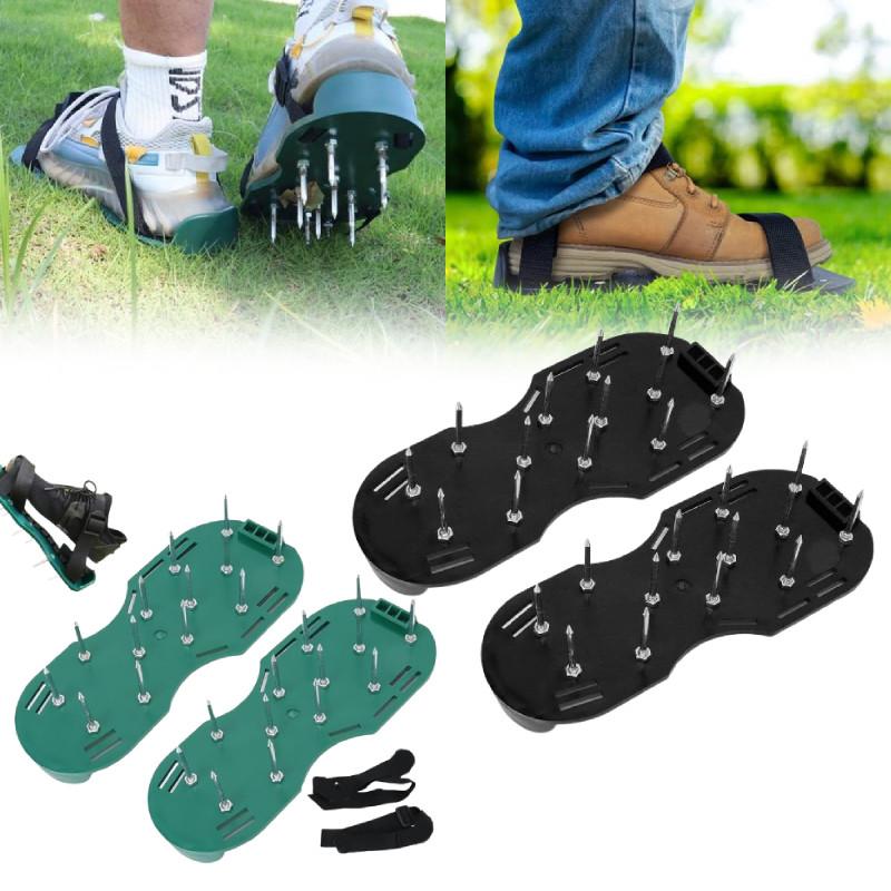 Ecofriendly Garden Planting Shoes With Plastic Material For Lawn Aeration And Gardening